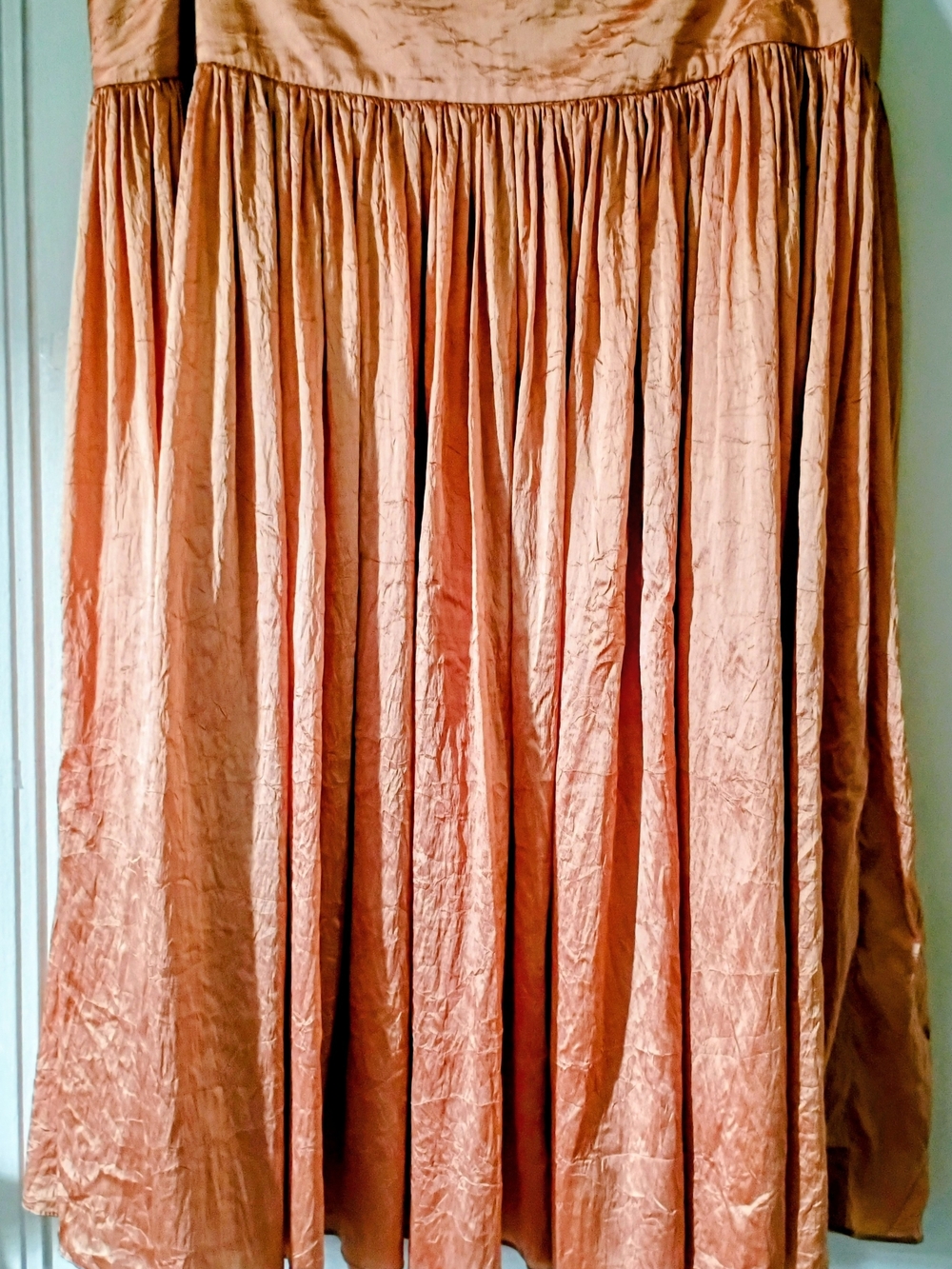 Talbots Blush Gathered Full Maxi Silk blend Skirt - Picture 2 of 6